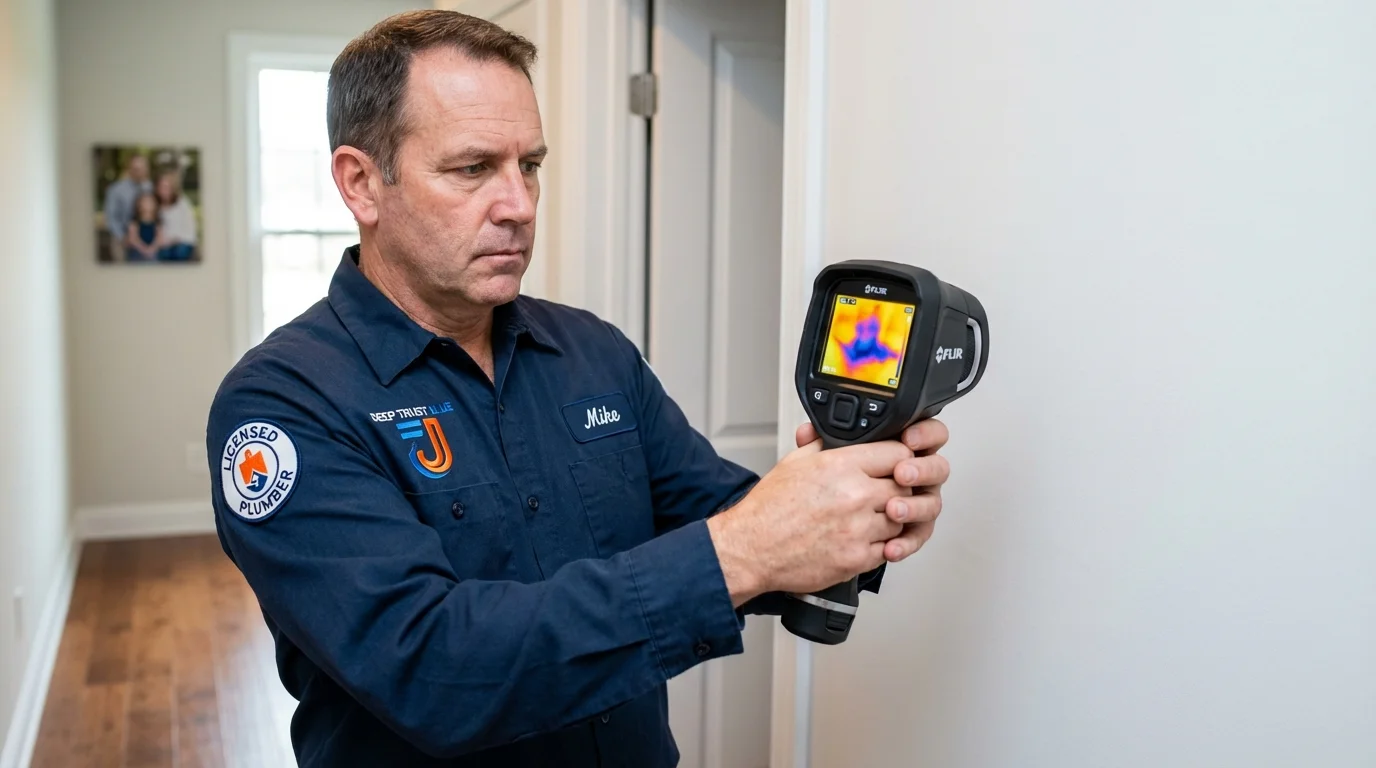 Thermal imaging leak detection by Johns Plumbing LLC in Whitinsville